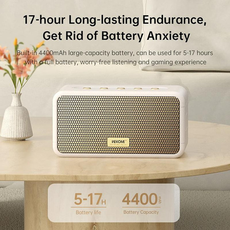 WEKOME Beluga D9 Chiyvh - Drahtloser Bluetooth-Lautsprecher V5.3 (Weiß)