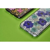 PURO Glam Hippie Chic Cover - Etui iPhone XR (prawdziwe płatki kwiatów zielone)