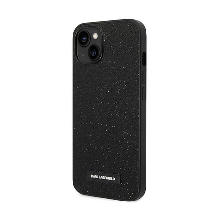 Karl Lagerfeld Glitter Plaque Logo - iPhone 14 Plus Tasche (schwarz)