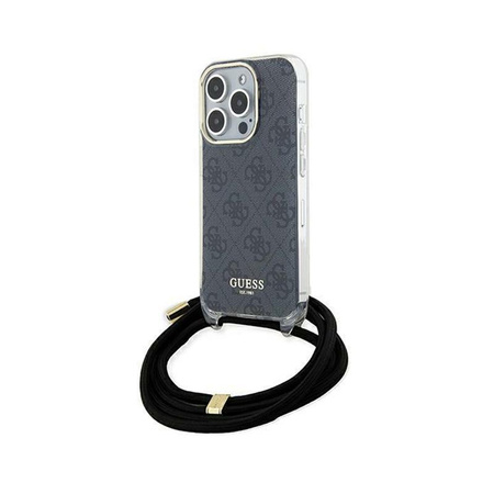 Guess Crossbody Cord 4G Print - iPhone 15 Pro tok (fekete)