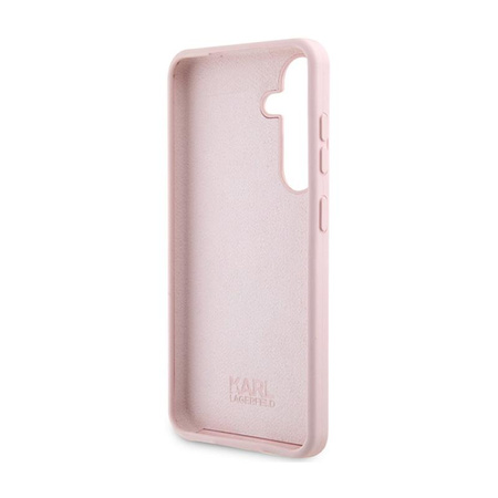 Karl Lagerfeld Silikonové pouzdro Choupette - Samsung Galaxy S24+ (růžové)