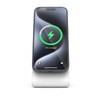 Crong MagSpot Stand - 2-in-1 wireless charger with MagSafe for iPhone and AirPods (white)