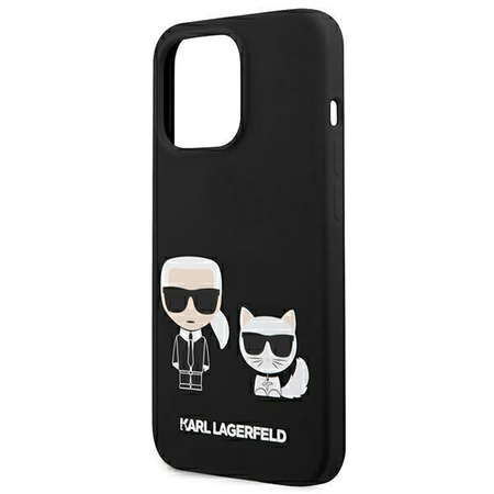 Karl Lagerfeld Slilicone Karl & Choupette Magsafe - iPhone 13 Pro Case (noir)