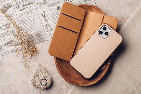 Moshi Overture - Etui 3w1 iPhone 12 Mini z kieszeniami na karty + stand up (system SnapTo) (Luna Pink)