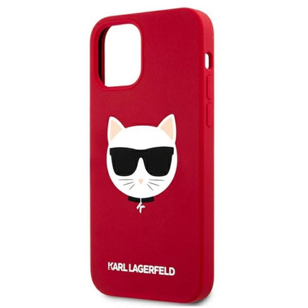 Karl Lagerfeld Choupette Head Silicone - iPhone 12 Pro Max Case (red)