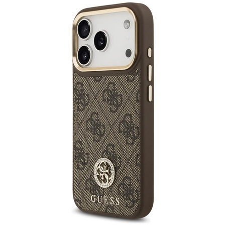Guess 4G Strass Logo MagSafe - Case iPhone 17 Pro (Brown)
