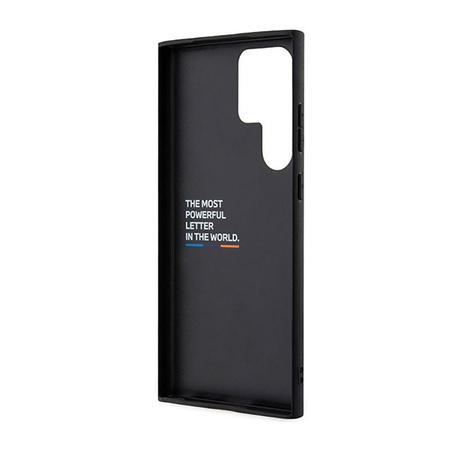 BMW Leather Hot Stamp Tricolor - Case for Samsung Galaxy S23 Ultra (Black)