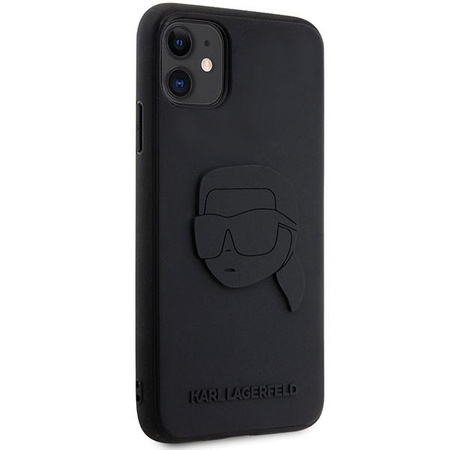 Karl Lagerfeld Gumové pouzdro Karl Head 3D - iPhone 11 (černé)