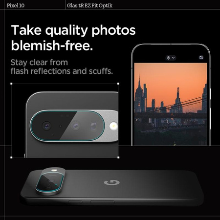 Spigen Optik GLAS.TR Camera Protector 2-Pack - Lens Protector for Google Pixel 10 (Crystal Clear)