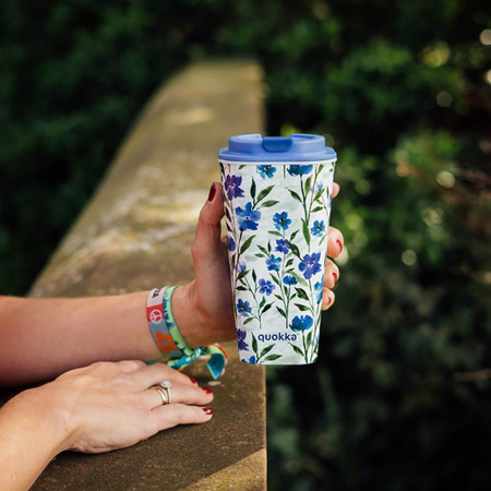 Quokka Vaso Cafe Doble Pared - Dupla falú bögre 450 ml (Ditsy Bloom)