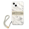 Guess Marble Strap - Case for iPhone 13 Mini (Grey)