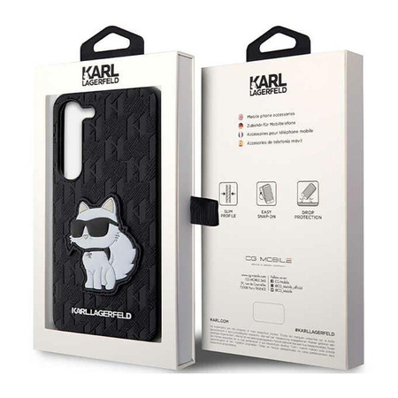 Karl Lagerfeld NFT Saffiano Monogramm Choupette - Samsung Galaxy S23+ Tasche (schwarz)