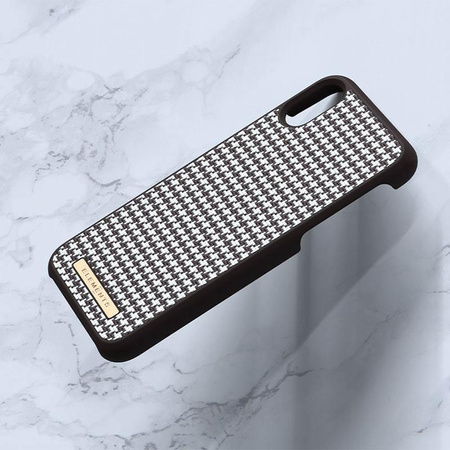 Nordic Elements Saeson Idun - Anyag tok iPhone Xs / X (sötétbarna minta 2)