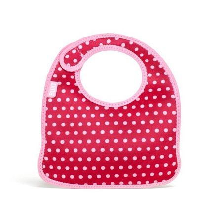 BUILT Mess Mate - 2 Baby-Lätzchen (Baby Pink Mini Dots)