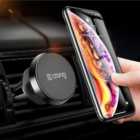 Crong Magnetic Smart Car Holder - Mágneses autós tartó telefonhoz (fekete)
