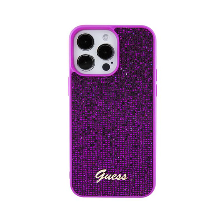 Guess Disco Metal Script - iPhone 15 Pro Max tok (fukszia)