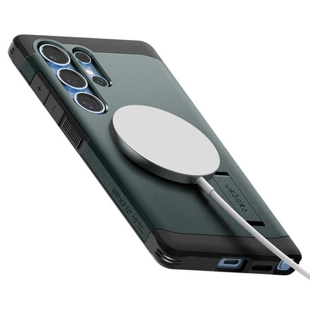 Spigen Tough Armor MagSafe - Case for Samsung Galaxy S25 Ultra (Abyss Green)