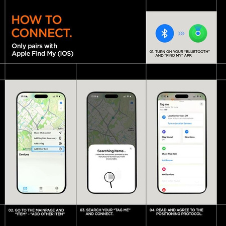 Spigen TagMe Bluetooth Tracker - Ortungsgerät für Schlüssel, Rucksack, Tasche Apple Find My (Schwarz)
