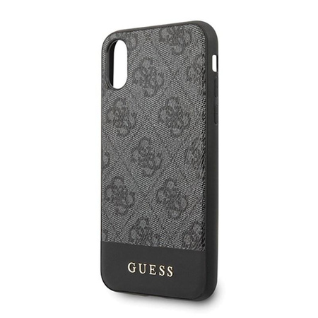 Guess 4G Bottom Stripe Collection - iPhone Xs / X Case (gray)