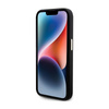 Guess szilikon script fém logó és keret - iPhone 15 Pro tok (fekete)