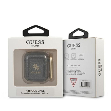 Guess Coloured Glitter - Étui pour Airpods (noir)