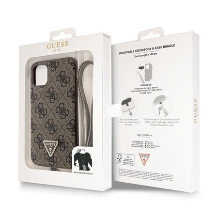 Guess Crossbody 4G Metal Logo - Tasche für iPhone 11 (braun)