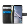 PURO Booklet Wallet Case - iPhone XR case with card pockets + stand up (black)