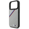 Pouzdro BMW M Tricolor Metal Logo MagSafe - iPhone 17 Pro (šedé)