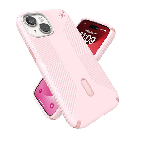 Speck Presidio2 Grip ClickLock & MagSafe - Case for iPhone 15 / iPhone 14 / iPhone 13 (Nimbus Pink / Dahlia Pink)