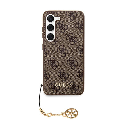 Guess 4G Charms Collection - Pouzdro Samsung Galaxy A35 5G (hnědý)