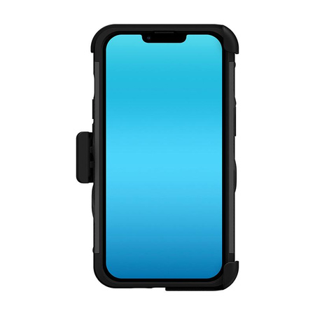 ZIZO BOLT Series - Armored iPhone 14 case with 9H glass for screen + holder with stand (black)