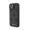 Guess Leder 4G Stamped - iPhone 15 Tasche (schwarz)