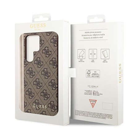 Guess 4G Charms Kollektion - Samsung Galaxy S24 Ultra Tasche (braun)