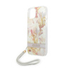 Guess Flower Cord - Etui avec dragonne iPhone 14 (violet)