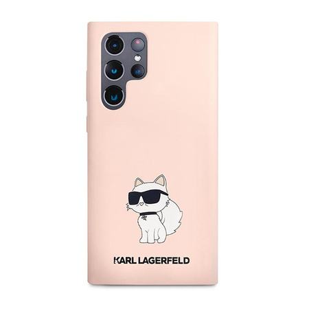 Karl Lagerfeld szilikon NFT Choupette - Samsung Galaxy S23 Ultra tok (rózsaszín)
