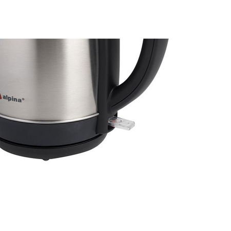 LARGE STEEL ELECTRIC Kettle 1.7 L, mit Untertasse, Alpina, 1850-2200W