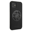 Guess Silicone 4G Tone to Tone - Coque iPhone 11 (Noir)