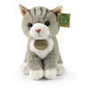 Rappa - Plush realistic mascot gray cat sitting 23 cm Eco-Friendly Soft Collection