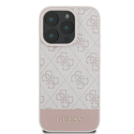 Guess 4G Bottom Stripe - Coque iPhone 16 Pro Max (rose)