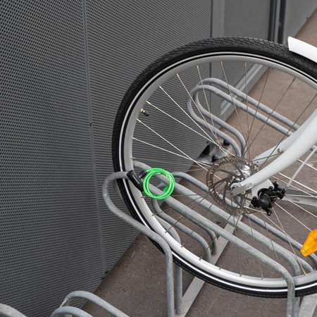 Dunlop - Kulcsos spirál kerékpárzár 90 cm (Zöld)