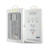Guess Sequin Script Metal - Coque iPhone 15 Pro Max (argent)