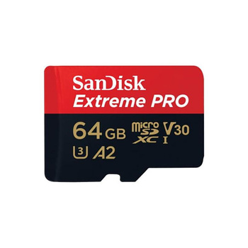 SanDisk Extreme Pro microSDXC - 64 GB A2 V30 UHS-I U3 paměťová karta 200/90 MB/s s adaptérem