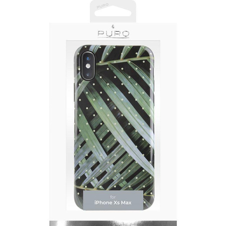 PURO Glam Tropical Leaves – Hülle für iPhone Xs Max (Brilliant Leaves)
