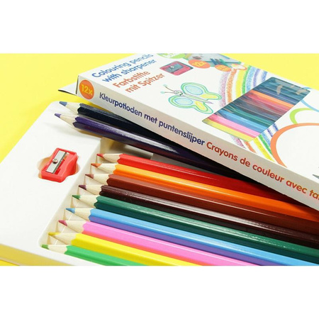 Topwrite - Set of pencil crayons 12pcs. with sharpener