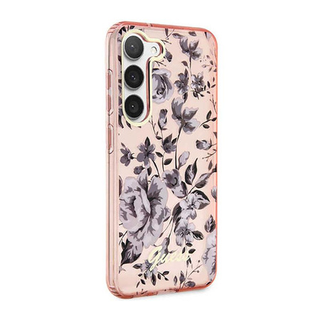 Guess Flower Collection - Case for Samsung Galaxy S23+ (Pink)