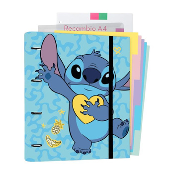 Disney Stitch Tropical – Segregator A4 z gumką i dodatkami (32 × 28 cm, licencjonowany)