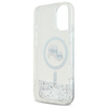 Karl Lagerfeld Liquid Glitter Karl & Choupette Head MagSafe - iPhone 16 Case (Transparent)