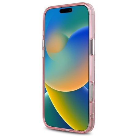 Karl Lagerfeld IML Monogram Karl & Choupette Head MagSafe - Hülle für iPhone 16 Pro (rosa)