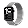 Crong Nylon - sport szíj Apple Watch 44/45/46/49 mm-es órához (ezüstszürke)