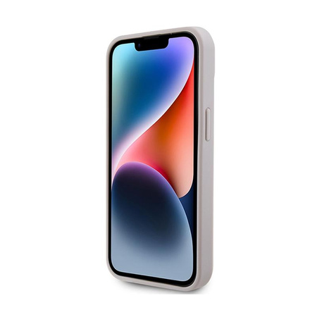 Guess Crossbody 4G fém logóval - iPhone 15 tok (rózsaszín)